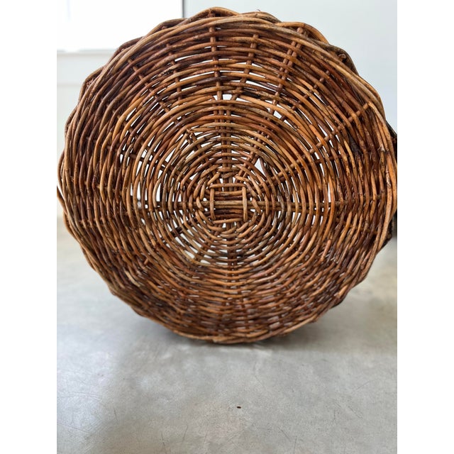 Mid 20th Century Rustic French Woven Grapevine Gathering Basket For Sale - Image 12 of 12