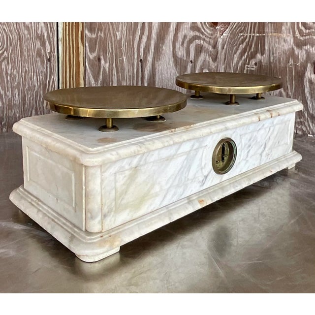 French Vintage Boho French Bakery Scale For Sale - Image 3 of 7