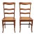 Pair Vintage French Country Oak Cane Side Chairs For Sale