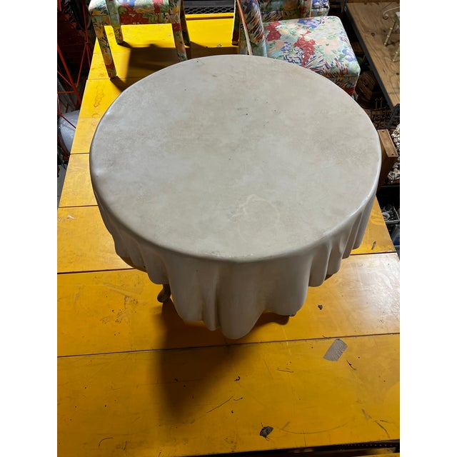 Up for consideration is a beautiful vintage draped resin petite Trompe-l'Oeil table. This would look lovely in your home,...