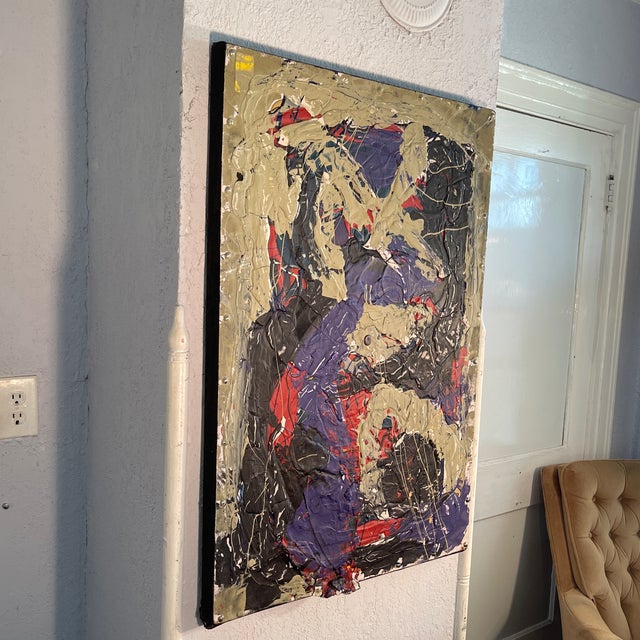 Snake” by John Frates, Mid Century Modern, #1723, 24x36x1.75 In. For Sale - Image 12 of 12
