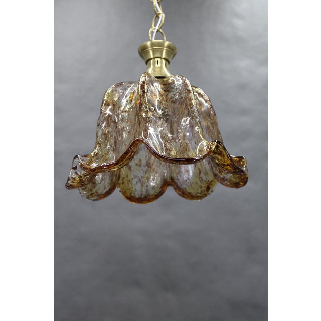 1980s Large Murano Glass Pendant Light, Italy, 1980s For Sale - Image 5 of 12