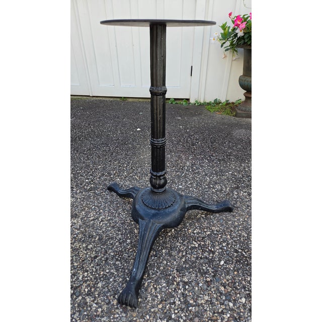 French Country Late 20th Century Neoclassical Revival Cast-Iron Tripod Table Base For Sale - Image 3 of 17