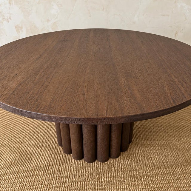 Wood Lavene Dining Table in Kona Finish 60″ For Sale - Image 7 of 8