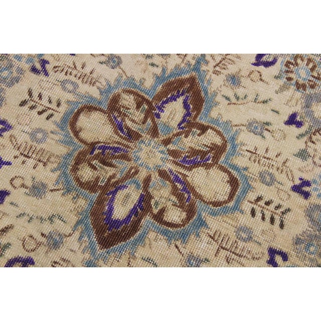 1990s Boho Chic Vintage 1990's Tan/Brown Wool Rug - 8'0'' X 11'0'' For Sale - Image 5 of 10