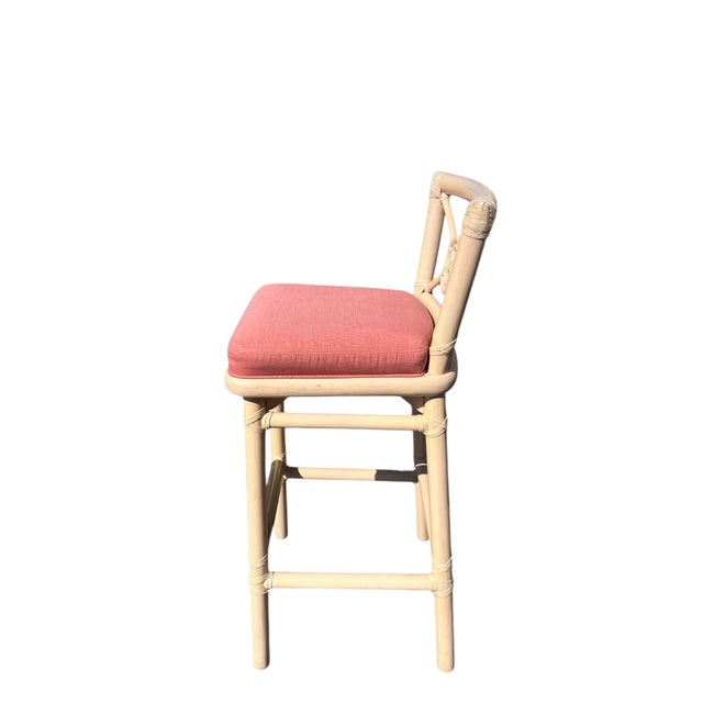 McGuire iconic target back barstool. Organic modern featuring faux, rattan and bamboo construction. Strong legs and solid...