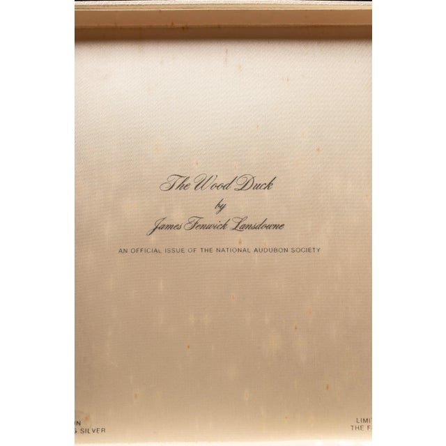 American 1970s National Audubon Society Wood Duck Etched Sterling Silver Plate For Sale - Image 3 of 3