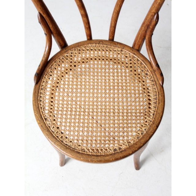 Vintage Bentwood Cane Seat Chair For Sale - Image 6 of 10