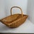 Vintage Woven English Willow/Wicker Garden Basket With Handle For Sale - Image 11 of 18