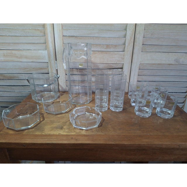 Glass Vintage French Beverage Set in Glass from Luminarc, 1970s, Set of 17 For Sale - Image 7 of 9