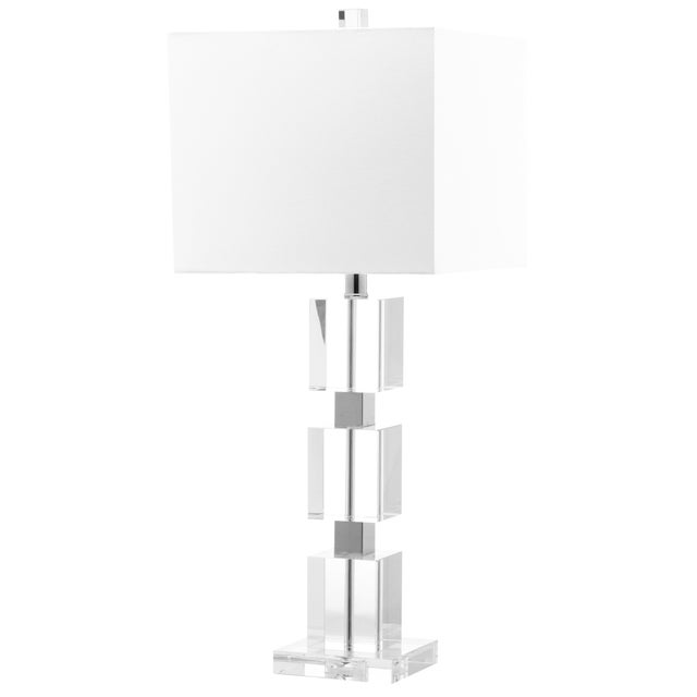 28-Inch H Palace Crystal Cube Table Lamp - Clear For Sale In Philadelphia - Image 6 of 6
