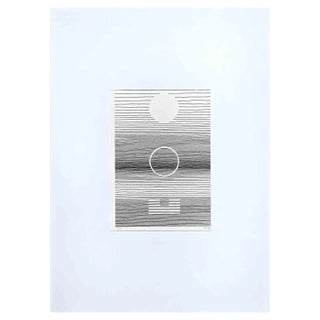 Michel Seuphor, Abstract Composition, Original Lithograph, 1973 For Sale