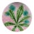 French Majolica Chestnut Leaves Plate Salins, Circa 1880 For Sale