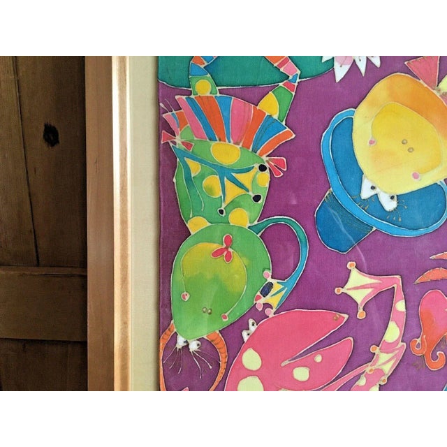 Vintage Batik Painting by Lilia Kim Signed & Framed For Sale In Los Angeles - Image 6 of 8