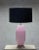 Mid-Century Modern Pair of Italian Mid-Century Ribbed Cyclamen Murano Glass Table Lamps, 1950s For Sale - Image 3 of 10