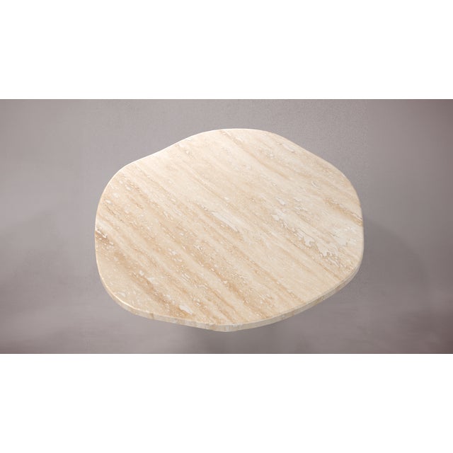 Modern Viola Travertine Coffee Table 40" For Sale - Image 3 of 3