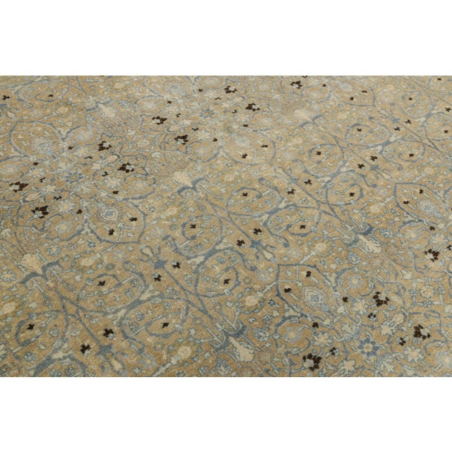 1920s Antique Persian Tabriz Designed Wool Rug Floral in Muted Tones For Sale - Image 5 of 11