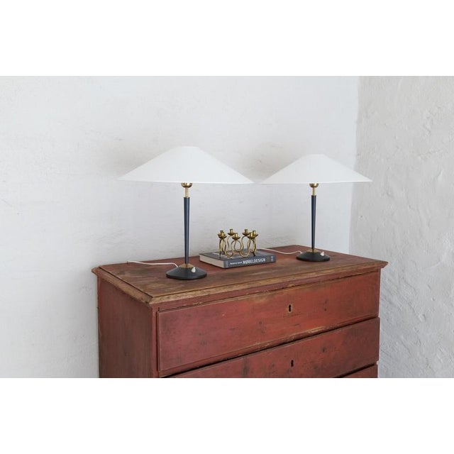 Mid-Century Modern Table Lamps in Brass and Cast Iron from Asea, 1950s, Set of 2 For Sale - Image 11 of 15