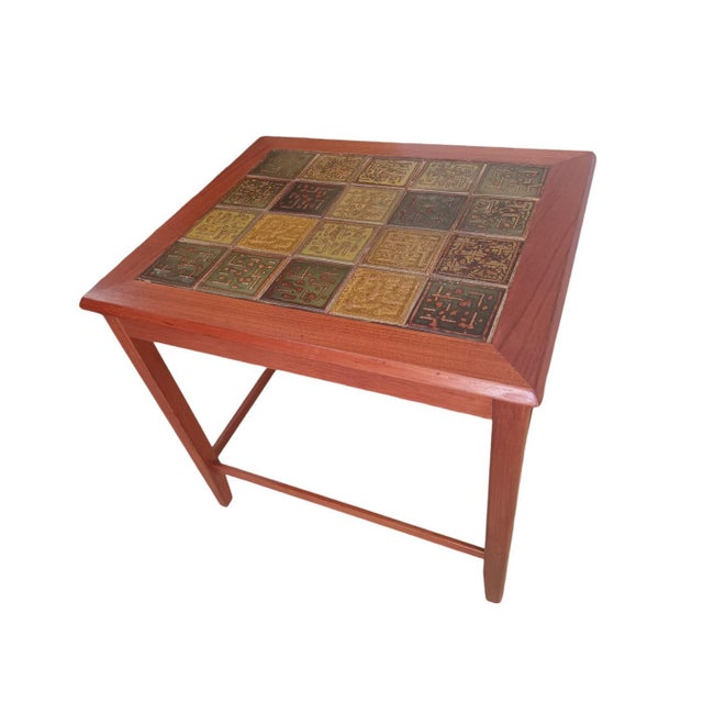 Mid-Century Danish Nesting Tables in Tiled & Teak Frame, 1970s, Set of 3 For Sale - Image 13 of 18