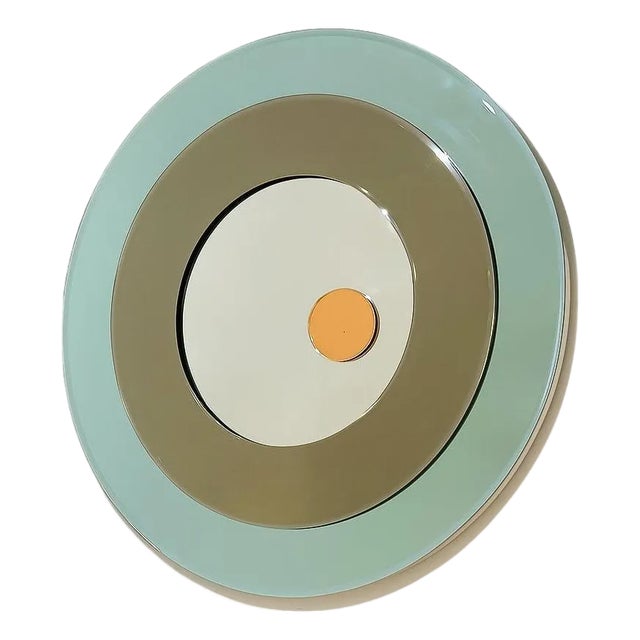 Vintage Round Mirror, Italy, 1980s For Sale