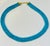 Metal 345 Carat Natural Sleeping Beauty Turquoise Necklace, Four Strand 14 Karat Gold For Sale - Image 7 of 8