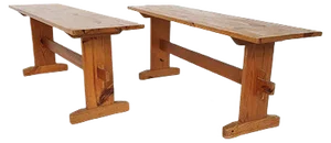 Scandinavian Modern Pinewood Benches, 1960s