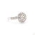 Silver Antique Design 1.07 Carat Old European Cut Diamond Gold Ring, Size 6.5 For Sale - Image 8 of 9