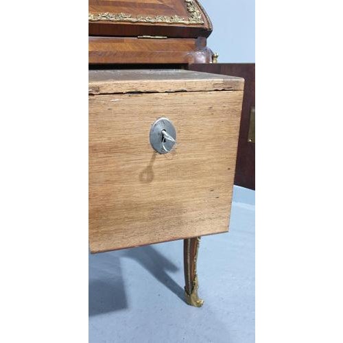 Antique French Kingwood Parquetry Bureau For Sale - Image 16 of 18