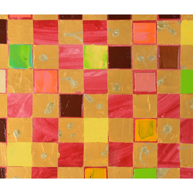 Vintage Original Painting “Colorful Squares #4” by Marc Foster Grant For Sale - Image 10 of 10