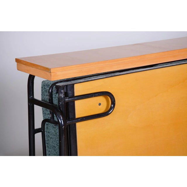 Bauhaus Brown & Blue Sofa, Czechia, 1930s For Sale - Image 6 of 18