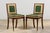 1930s 1930s French Art Deco Mahogany Dining Chairs in Olive Green Velvet - Set of 6 For Sale - Image 5 of 18