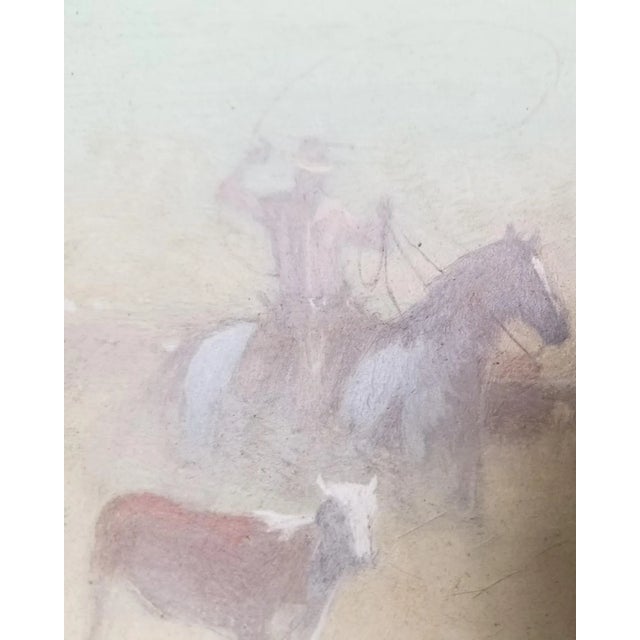 Late 20th Century Original Cowboy Painting by Robert L. Foster For Sale - Image 5 of 8