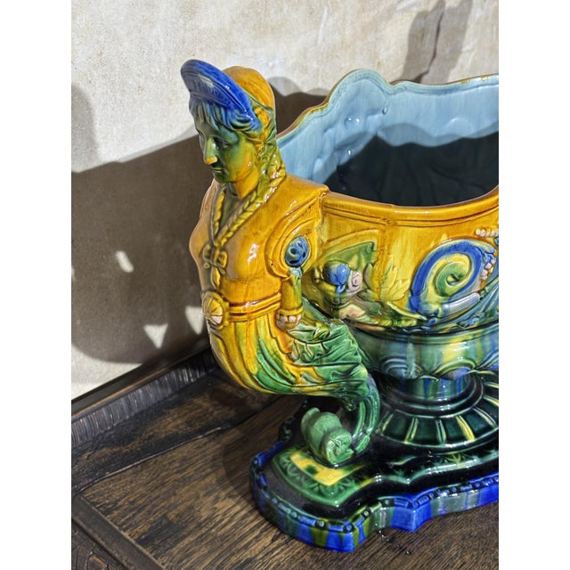 Large Majolica Centrepiece, 1920s For Sale - Image 3 of 7