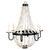 The Small Crystal Empire with quartz crystal nuggets is handcrafted in steel with an antique white finish. The bobeches...