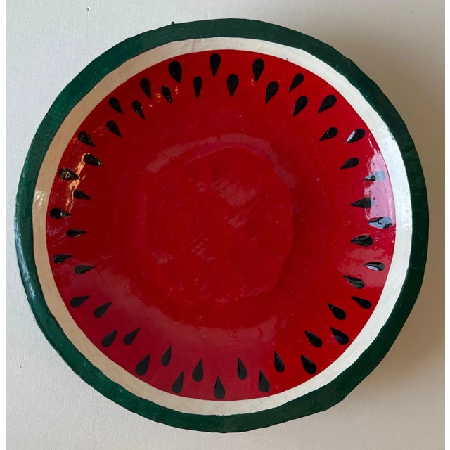 1960s Vintage Hand Painted Wood Watermelon Nesting Bowls - Set of 3 For Sale - Image 5 of 5