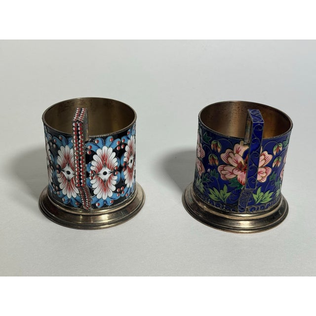 Mid-20th Century 916 Silver Cups - A Pair For Sale - Image 4 of 11