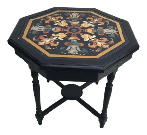 Antique Italian Pietra Dura Octagonal Center Table