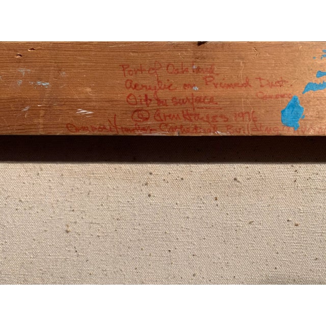 Blue 'Oakland Estuary' by Gren Hayes, Bay Area Woman Artist, San Francisco Museum of Modern Art For Sale - Image 8 of 8