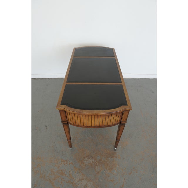 Attributed to Baker Furniture Leather Top Plat Desk For Sale - Image 10 of 15