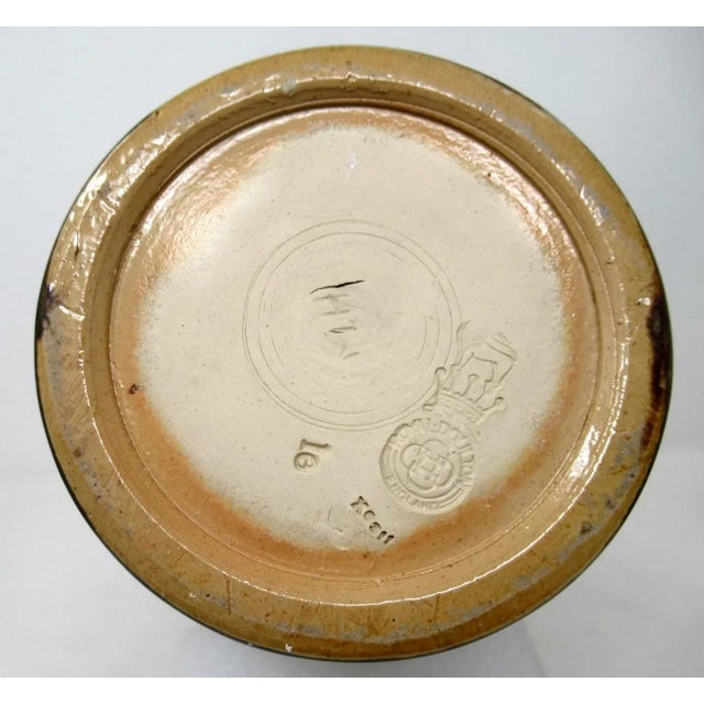 Asparagus Antique Pair English Porcelain Royal Doulton Ceramic Art Nouveau Vases Urns For Sale - Image 8 of 10