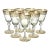 Antique Saint Louis Crystal Gilt Etched Wine Glasses, Set of 7 For Sale