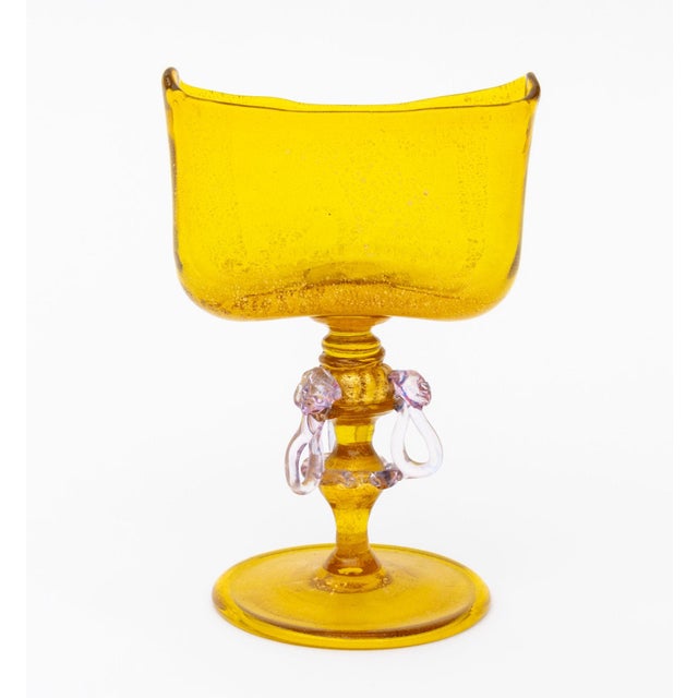 Mid 20th Century Two Murano Amber Glass Vessels For Sale - Image 5 of 13