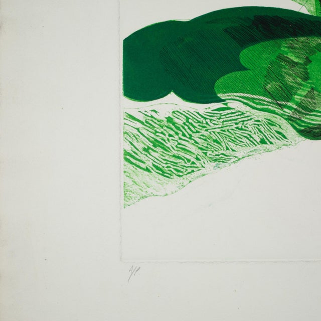 Abstract Midcentury Etching With Aquatint, Titled, Great Glen, Signed, Artist Proof For Sale - Image 3 of 6