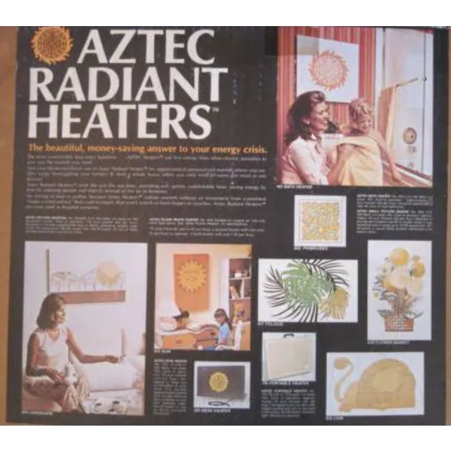 1970’s Aztec Radiant Heater Wall Art, #615 Sun For Sale In Los Angeles - Image 6 of 6