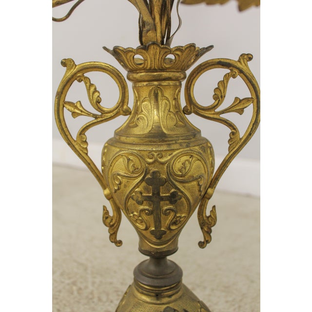 Pair Antique Tall Floor Standing Candelabras Chairish