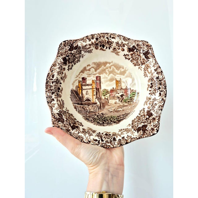 1970s Vintage English Ironstone Dessert Set by Johnson Bros, 1970s, Set of 9 For Sale - Image 5 of 15