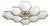 21st Century Hive Satin Brass Glossy White Murano Flush Mount by Fabio LTD For Sale