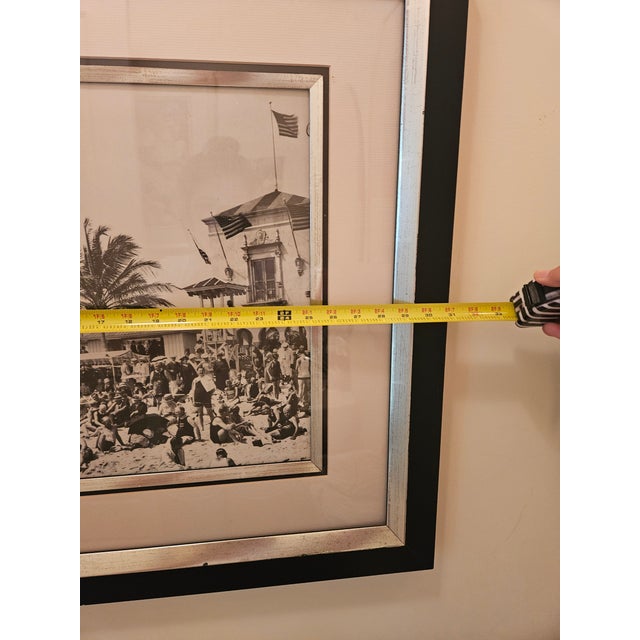 Antique White Pair of Vintage 1920’s Miami Hotspots Wall Art in Art Deco Frames For Sale - Image 8 of 13