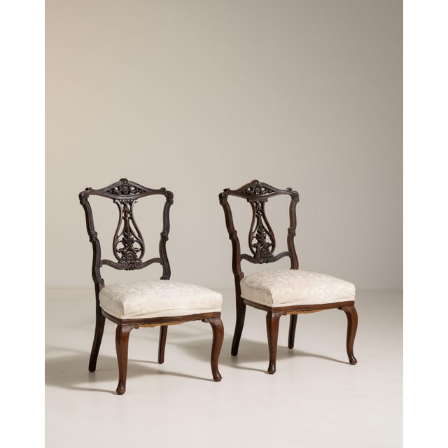 Pair of Victorian Carved Chairs with Upholstered Seats, Antique, United Kingdom, 19th Century For Sale - Image 13 of 15