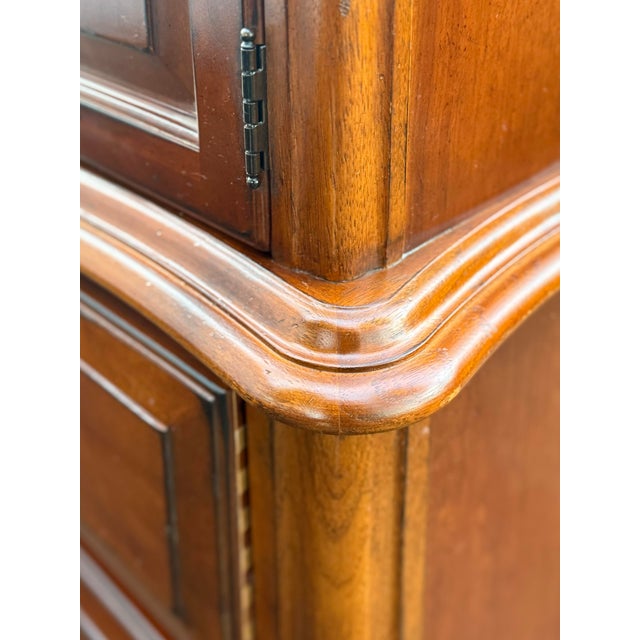 Brown Drexel Heritage French Countryside Cherry Armoire For Sale - Image 8 of 11